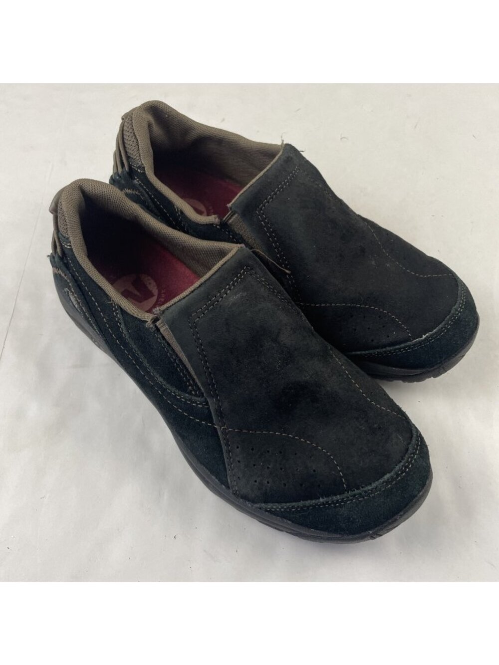 Merrell Kamori Slip On Shoes Women’s 8 Suede Black Comfort Casual Loafers